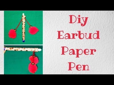 Diy Earbud Cute paper Pen | Mini Eco-friendly Pen | Diy Pen | Colour Paper Pen | #Shorts