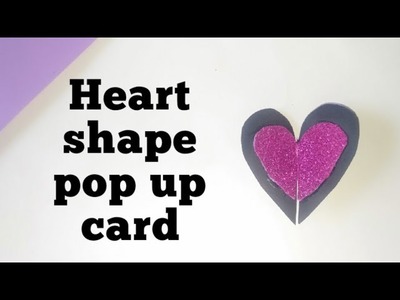 DIY Heart Shape I LOVE YOU Pop Up Card - Handmade I ❤️ U Craft for Anniversary.  #shorts