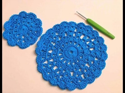 Easy crochet Doily. Crochet table place mat.
