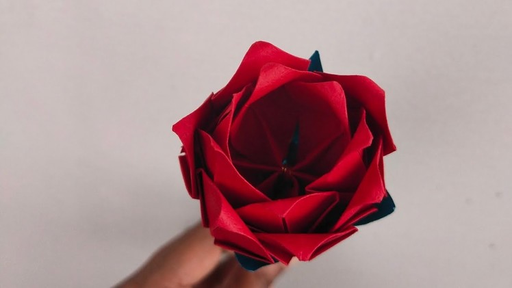 Easy Origami Paper Rose Flower Using Craft Paper Step By Step DIY Making How to