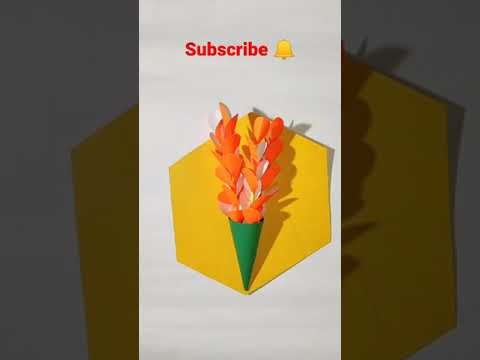Easy wall hanging craft tamil. paper flower making.#shorts. craft making tamil