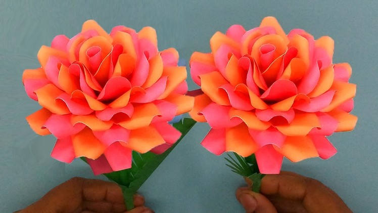 Handmade Beautiful Paper Flower Making | Paper Flowers for Decoration | Flower Making Craft