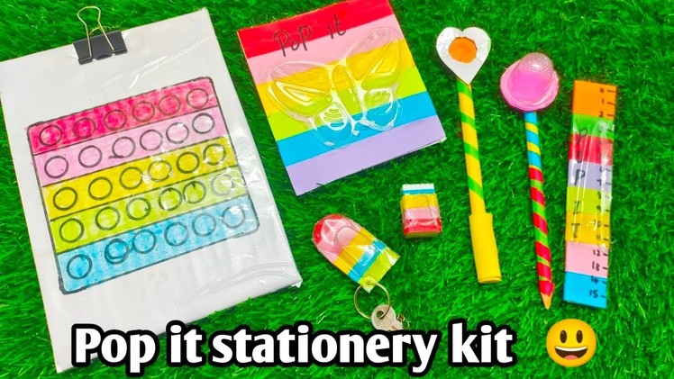 Home made pop it stationary kit.craft tamil