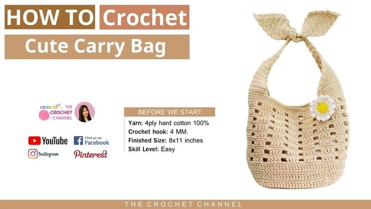 How To Crochet Vintage Tie Bowknot Strap Shoulder Bag Easy For Crochet Beginners English (US) ????????????️????????