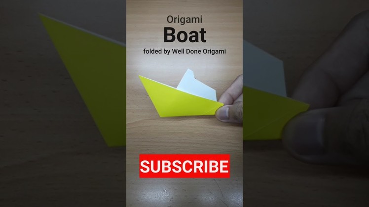 How to make a paper Boat - easy origami boat #SHORTS