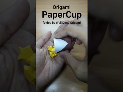 How to make Origami Paper Cup #SHORTS