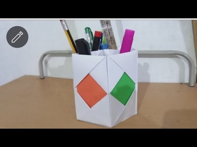 How to make Pen Stand || Origami || Paper Craft. #Sheza's Art & Craft