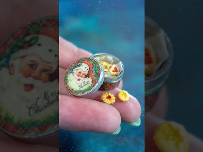 Making miniature Christmas cookie tin with 3D printer and polymer clay #shorts