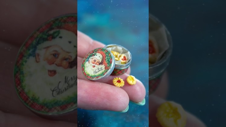 Making miniature Christmas cookie tin with 3D printer and polymer clay #shorts