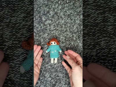 Mini doll knitting pattern. Doll toy for doll.