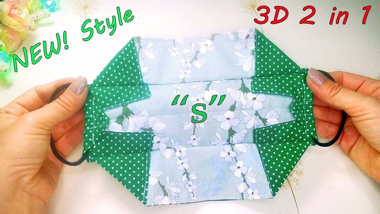 New! Style​ ???? 3D 2 in 1| Very Cute Face Mask | Very Breathable Face Mask | Face Mask Sewing Tutorial