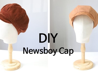 Newsboy Hat PDF Sewing Pattern,8-panel cap sewing tutorial, Newsboy Cap, Flat Cap