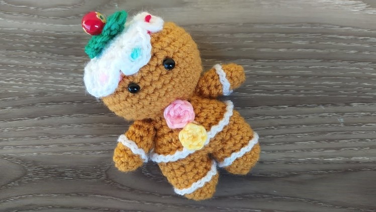 Omino Pan di Zenzero Uncinetto ???? Crochet Gingerbread Man Amigurumi Christmas???? Jengibre Amigurumi ????