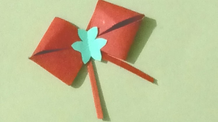 Origami Paper Bow.Easy Paper Bow Making.Paper Craft