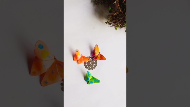 Origami Paper Butterflies Making.DIY
