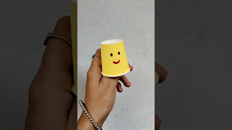 Paper cup craft.  paper cup smile making idea. ????❤️????