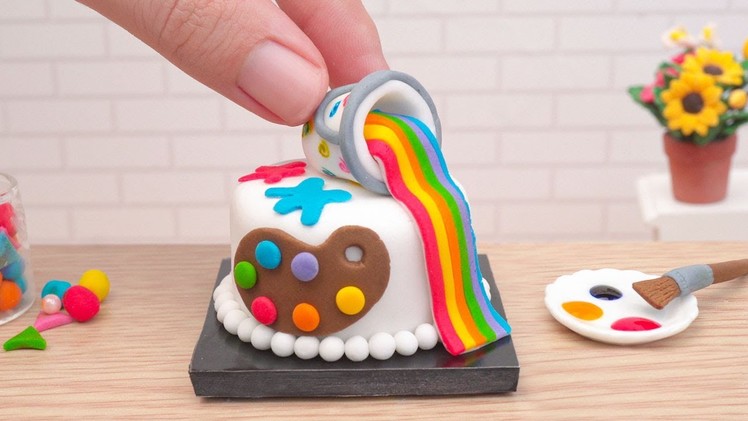 Satisfying Miniature Rainbow Cake Decorating | Creative Miniature Art Cake Design By Tiny Cakes
