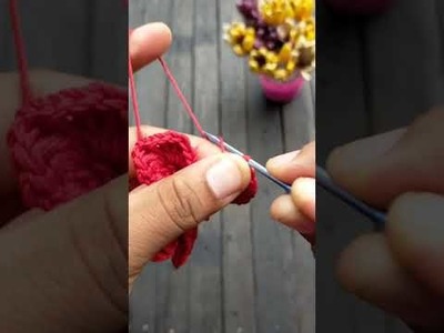 Simple Crochet Flower || Bunga Rajut Hibiscus