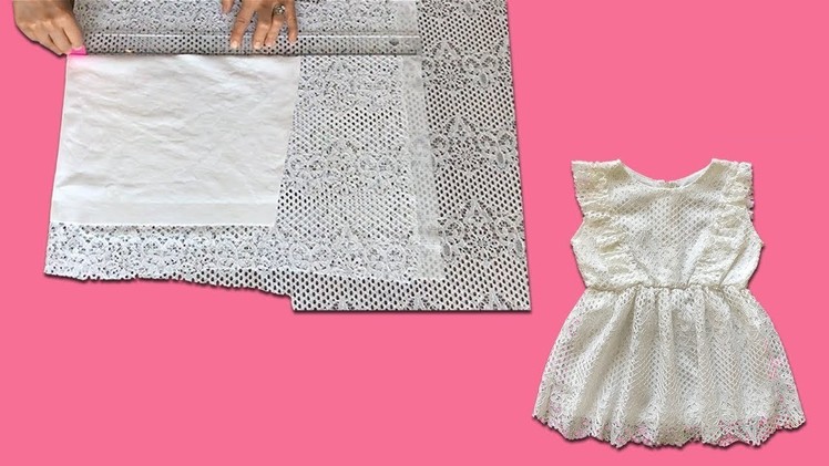 Simple Laced Baby Dress Cutting & Sewing Tutorial