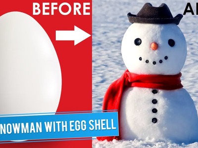 Snowman Making Ideas | Snowman Making with Egg Shell | Christmas Craft Ideas 2021 | Christmas