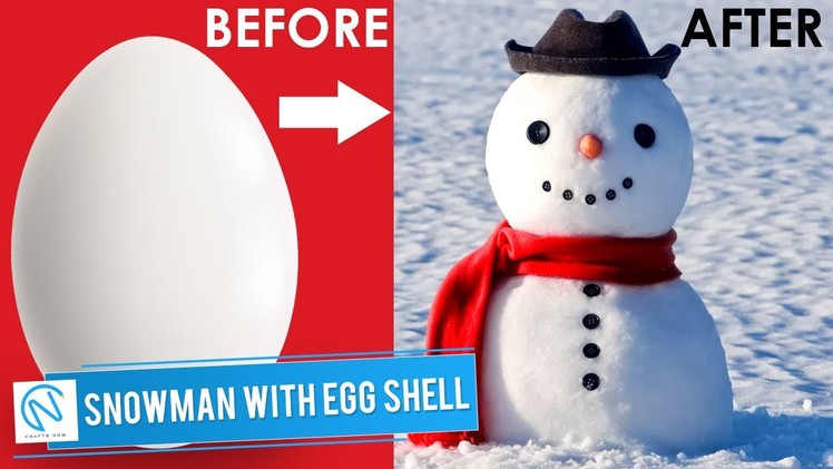 Snowman Making Ideas | Snowman Making with Egg Shell | Christmas Craft Ideas 2021 | Christmas