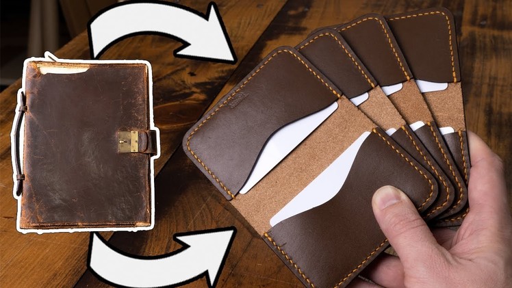 Turning A Damaged Gucci Case Into Handmade Leather Card Holders (PATTERN)