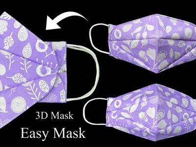 Very Easy 3D Mask ???????? How to make Easy 3D Face Mask sewing tutorial. Face