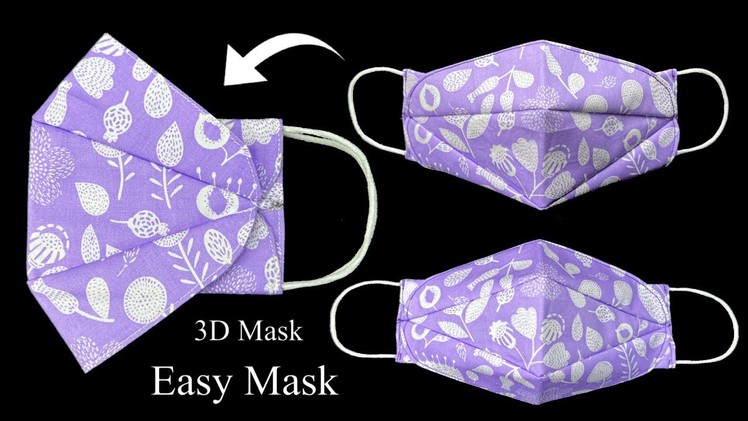 Very Easy 3D Mask ???????? How to make Easy 3D Face Mask sewing tutorial. Face