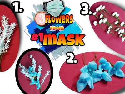 Waste material craft ideas | Flower making using mask