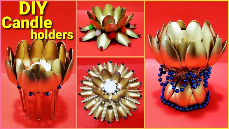 4 Type of DIY Candle Holder | DIY Candle Holder with Plastic bottle and Spoons |Namrata All In One