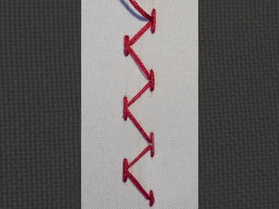 Chevron Stitch Hand Embroidery tutorial #shorts