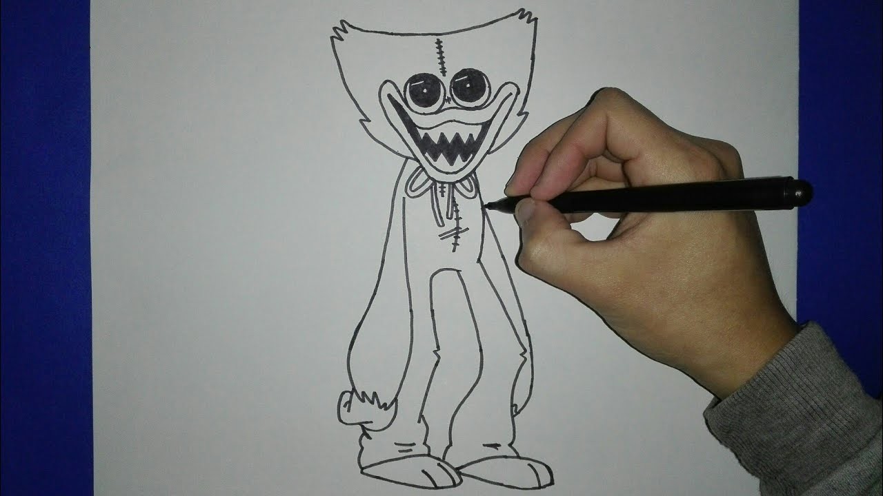 Cómo Dibujar A Huggy Wuggy Friday Night Funkin Fnf How To Draw Huggy Wuggy 