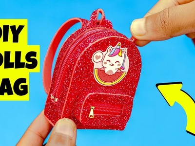 DIY Miniature school bag easy || How to make mini School bag in 3 minutes