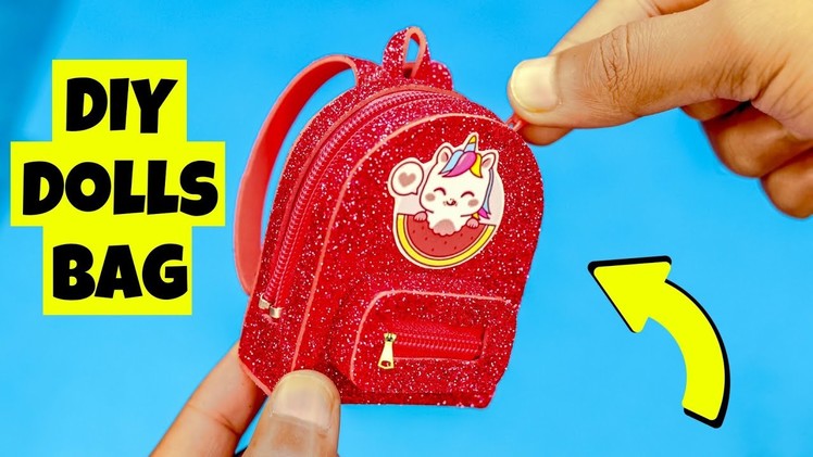 DIY Miniature school bag easy || How to make mini School bag in 3 minutes