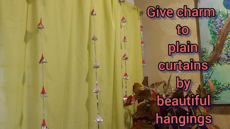 DIY: Simple and easy decoration idea | Hanging on curtain | Curtain decoration