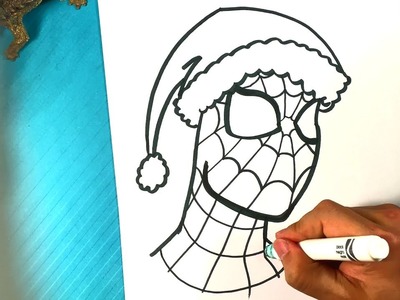 EASY How to Draw SPIDER-MAN CHRISTMAS