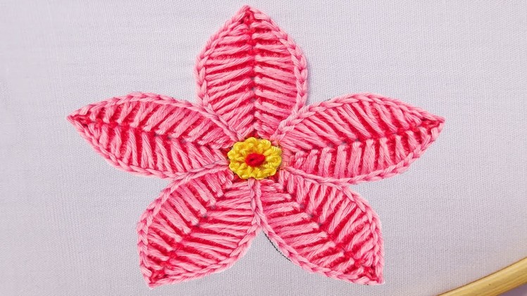 Hand embroidery amazing needle work flower design for beginners