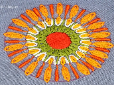 Hand Embroidery Stitch Fun, Different Types of Embroidery Stitch, Circle Designs-514