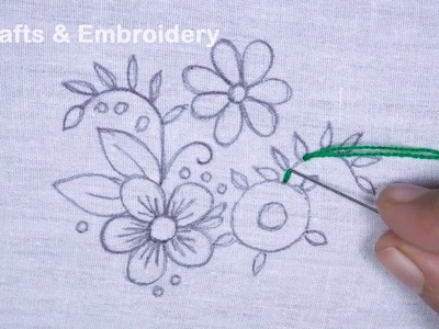 Hand Embroidery,  Unique Flower Embroidery For Beginner, Amazing Flower Embroidery Tutorial