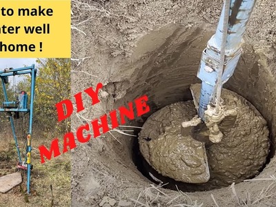 Homemade water well drill rig machine , how to make a water well at home DIY - 4K