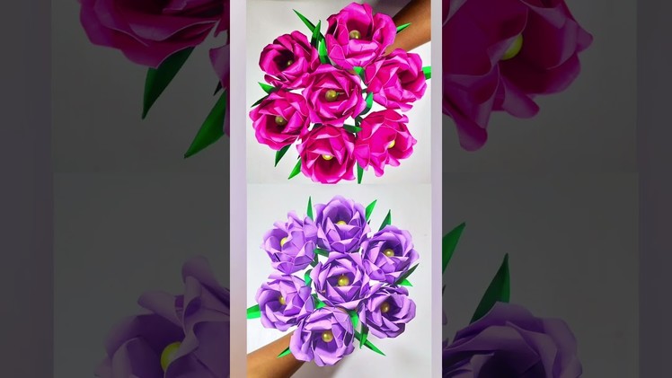How to make beautiful paper flowers very easy. mal nirmana a4 nirmana