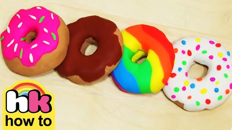 How to Make Cute Play Doh Donuts | DIY Fun and Easy Play Doh Art for Kids | HooplaKidz How To