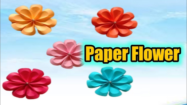 How to make easy paper Flower | paper flower for Decoration | DIY FLOWER |  DIY Paper craft