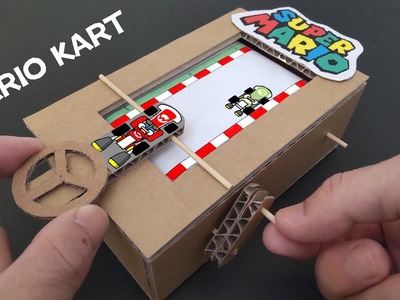 How To Make Super Mario Kart Cardboard Game｜DIY Car Racing Game from Cardboard