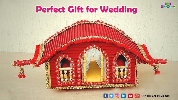 How to make Wedding Doli craft at home. DIY Wedding Palanquin making idea
