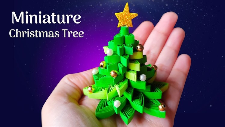 Mini Quilled Christmas Tree | Paper Quilling Miniatures