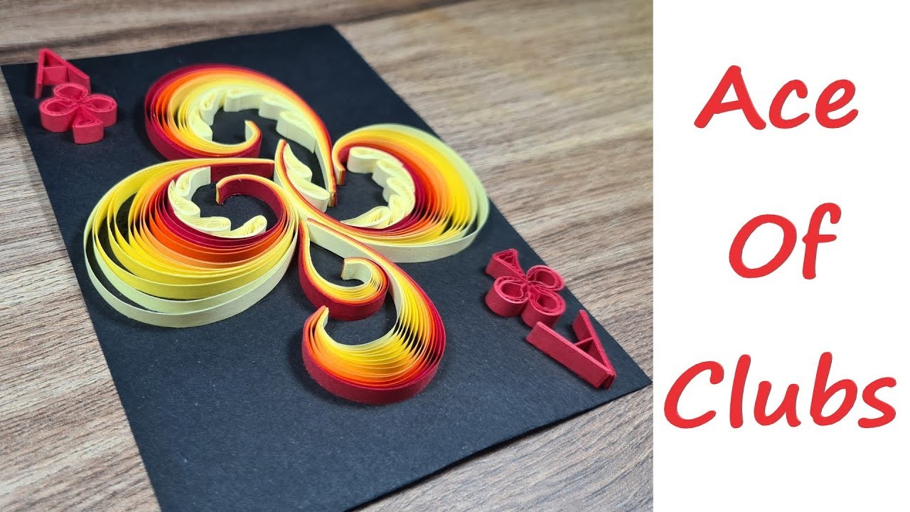 Quilling Ace of Clubs Create your own showcase playing cards