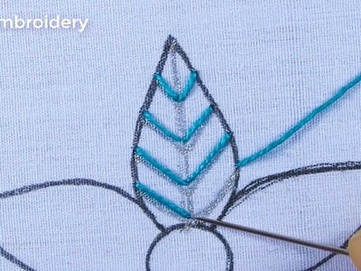 Simple Hand Embroidery Leaf Design latest Flower Stitch With Easy Flower Embroidery Tutorial