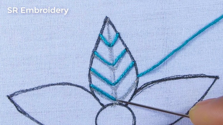 Simple Hand Embroidery Leaf Design latest Flower Stitch With Easy Flower Embroidery Tutorial