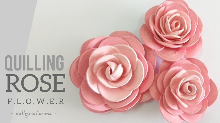 Tutorial Quilling Rose Flower DIY | cara membuat bunga mawar